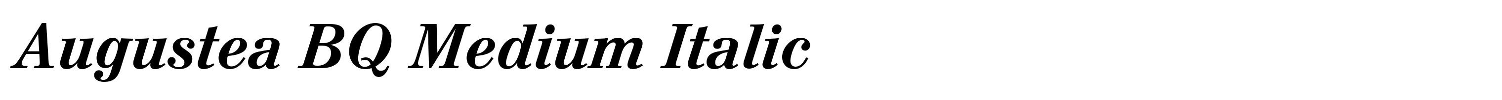 Augustea BQ Medium Italic